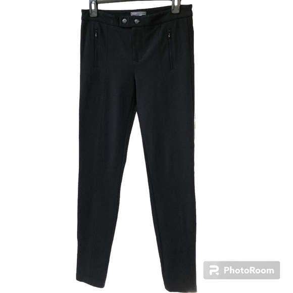 Vince Ponte Skinny Pants Black Stretched Zip Pockets Pants Women’s 6 - Picture 1 of 12